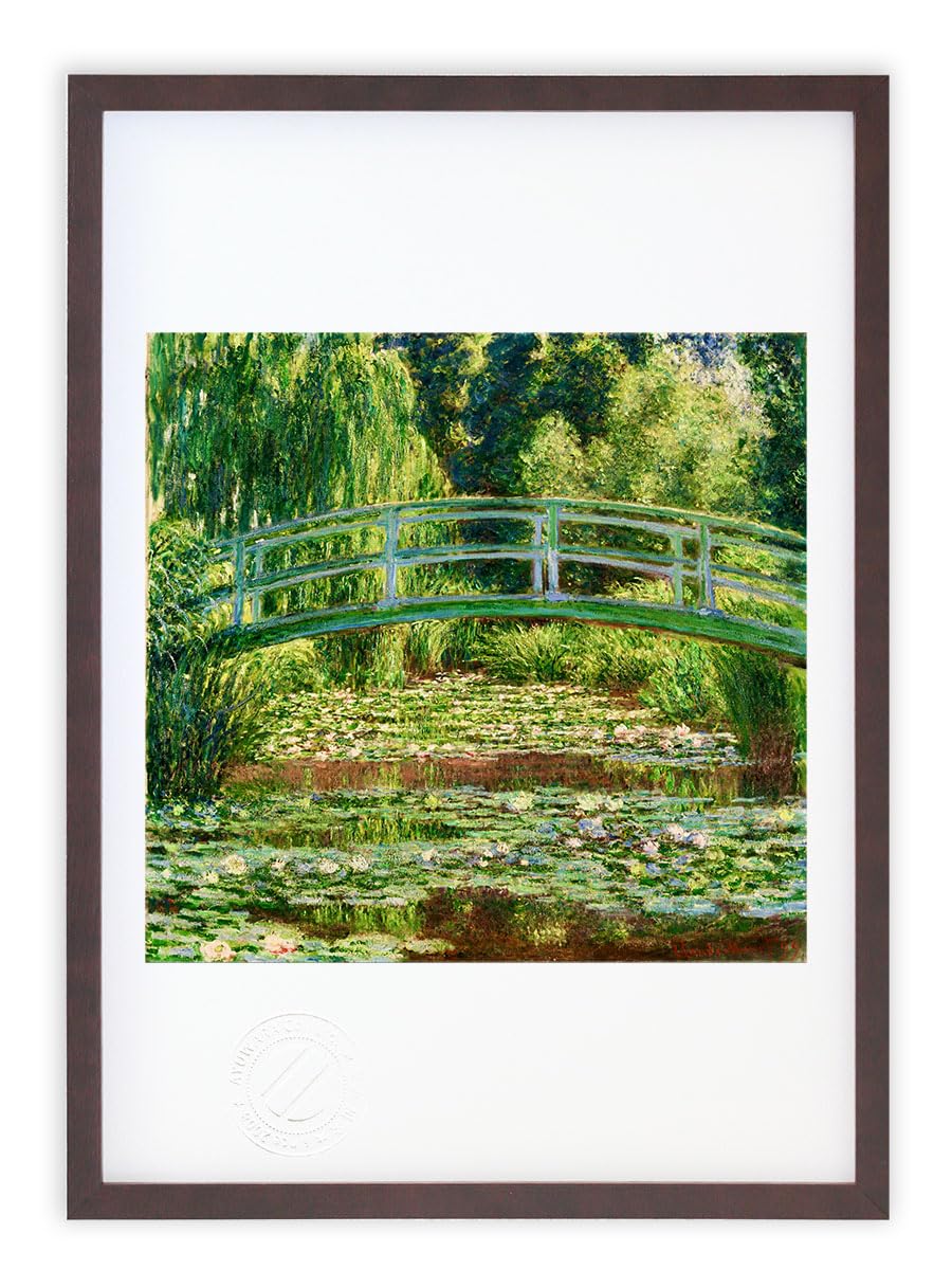 手書き油絵 クロード・モネ 睡蓮の池 額付 絵画 インテリア モネ 睡蓮