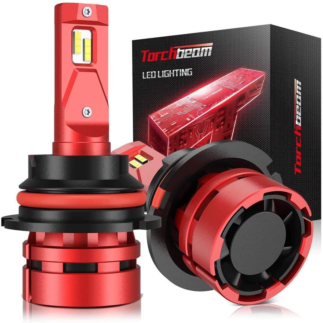 Torchbeam 2026 9004 Fog Bulbs, 1:1 Size No Adapter Required, 74,000LM 6500K White Brightness, Wireless Design HB1, 100,000+ Hours Lifespan