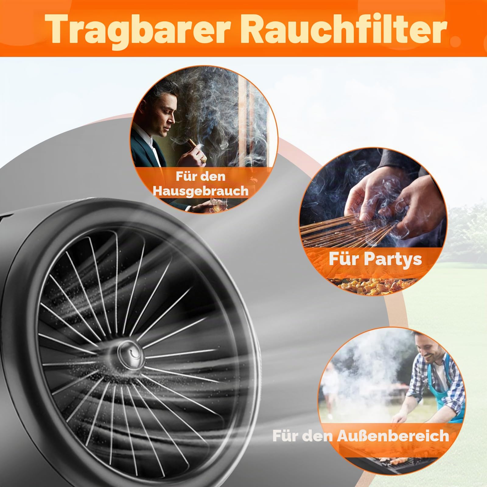 Mini Dunstabzugshaube,Geräuscharmut Mini Abzugshaube,Tragbare Abzugshaube,Mini-dunstabzugshaube,Tisch Abzugshaube für Steak Grillen BBQ Camping Wohnmobil Reise
