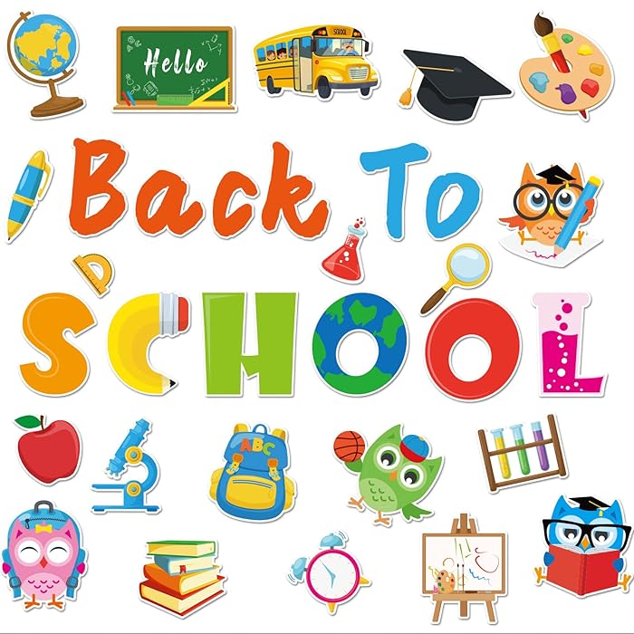 Buy Back to School Cutouts School Classroom Bulletin Board