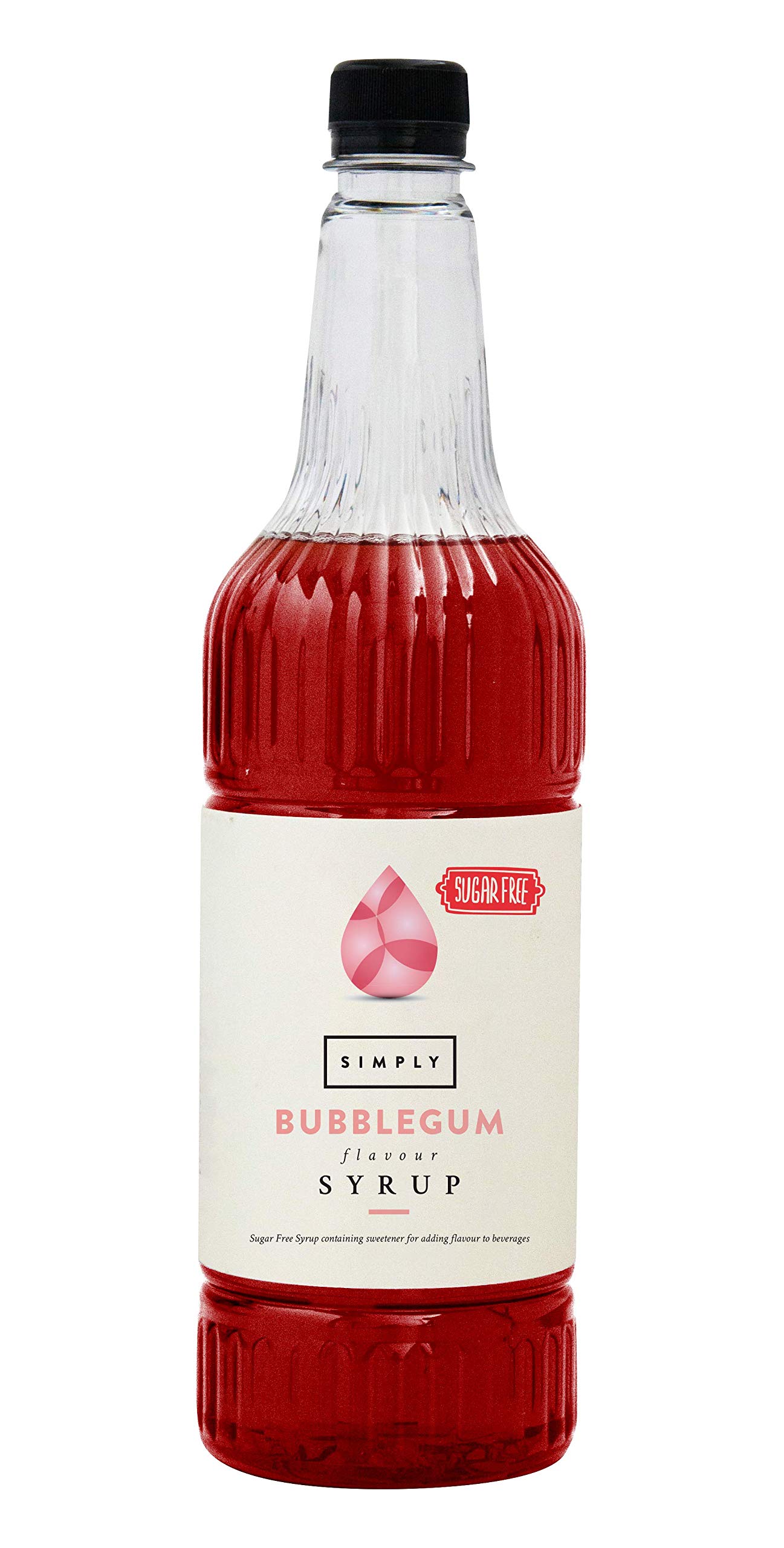 Simply Sugar Free Bubblegum Syrup, Low Calorie, Vegan & Nut Free Flavoured Syrup for Coffee, Cocktails & Baking (1 Litre)