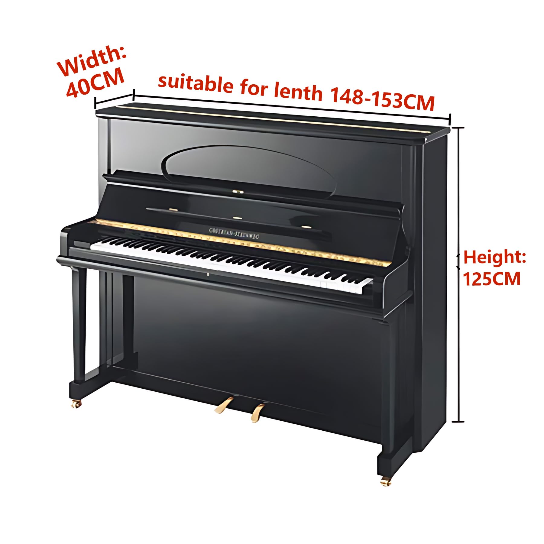 150*125*40 cm 2 pz/set Volant di Pizzo Pianoforte Verticale Copertura Antipolvere Con Sgabello Copertura Completa Pianoforte Verticale Panno di Copertura pianoforte verticale Copertura Solare