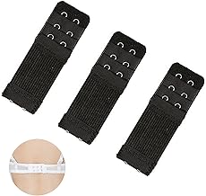 3 Stücke BH-Verlängerer, BH Erweiterung 2 Haken, BH Verschluss Verlängerung, BH Verlängerung, bequem und dehnbar, Set Geeignet Gewichtszunahme-Schwangerschaft-Stillzeit(Schwarz)