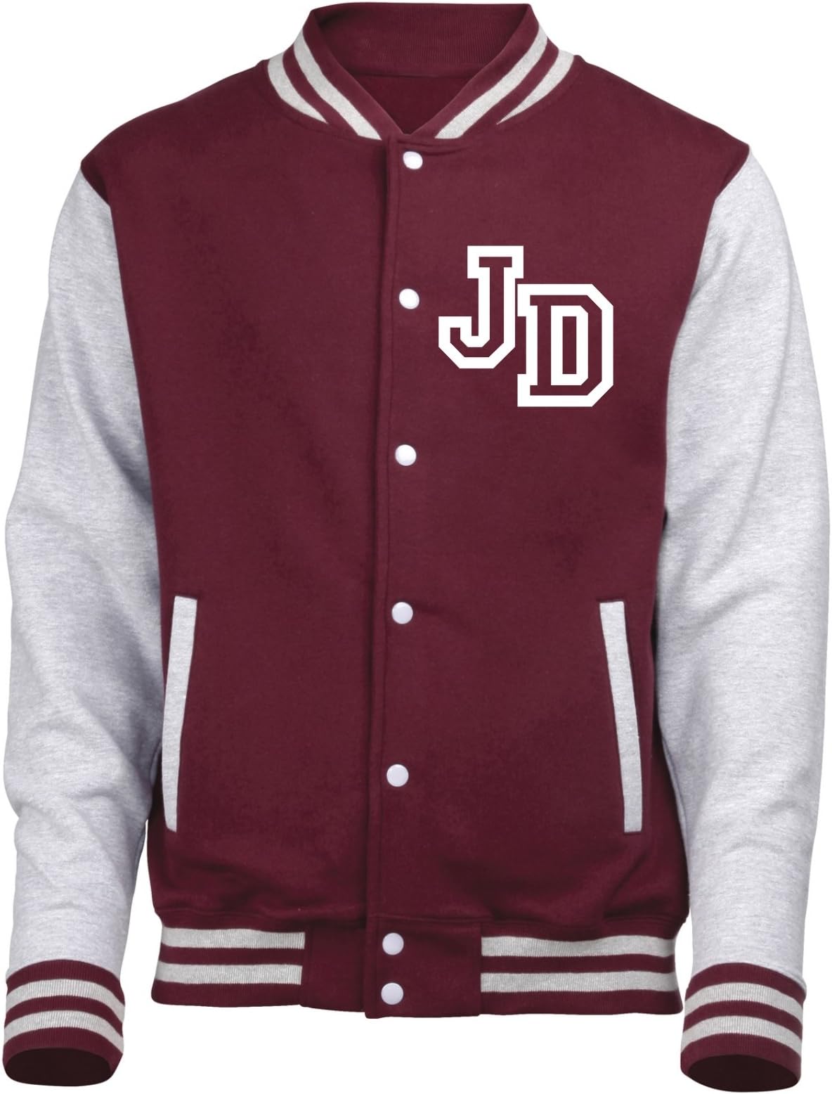 123tFONFELLA AWD JH43 JACKET VARSITY JACKET WITH FRONT INITIAL PERSONALISATION (