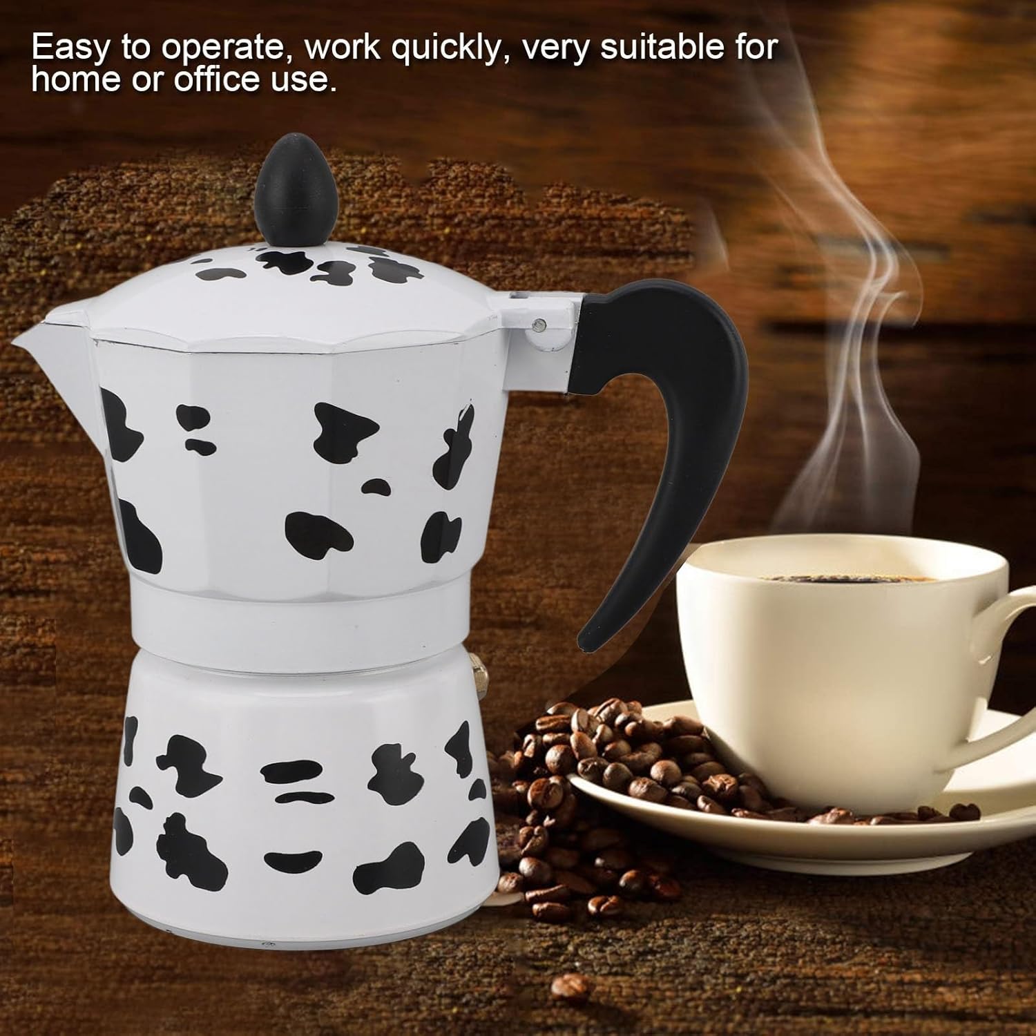 Espresso Stovetop Coffeemaker, Stovetop Espressos Maker, Coffee Maker for Home Cafe Outdoor Activities Camping Travel (3 Cups 150ML)