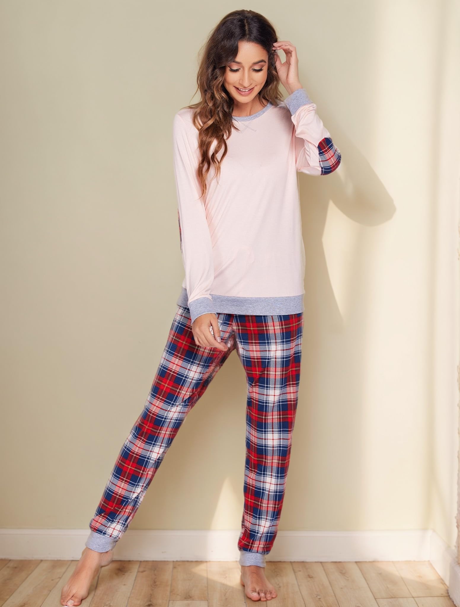 UNibelle Pigiami Donna Lungo Invernale Pigiami Manica Lunga Pigiami Sleepwear Set S-XXL