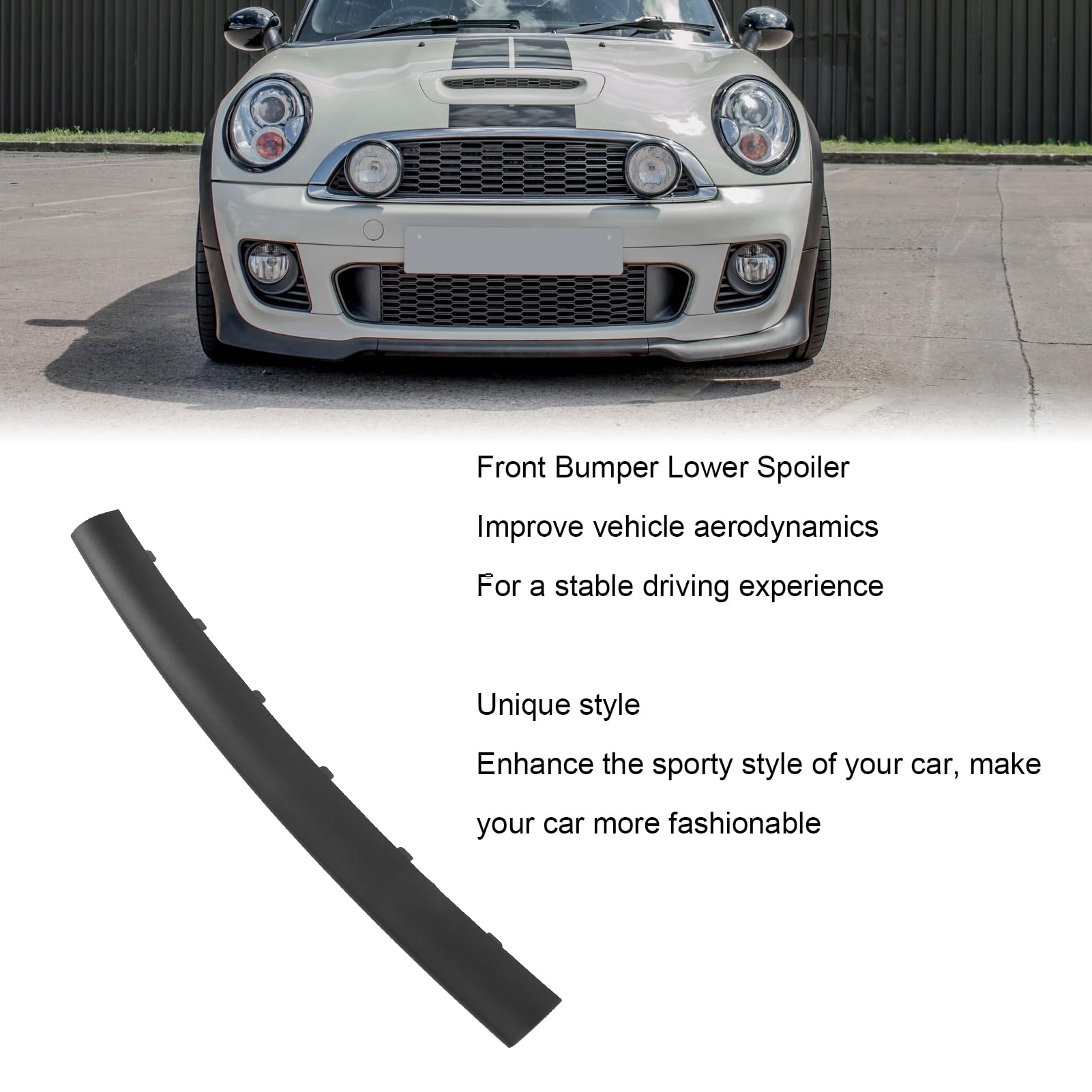 Przedni Zderzak Zderzacz Powietrza Dolna Wymiana Spoilera Dolna Dolna Spoiler dla R55 R56 R57 R58 R59 Modele LCI JCW Czarny Plastik z ZAKRĄDUJĄCEM CLIPS OEM 51117283372