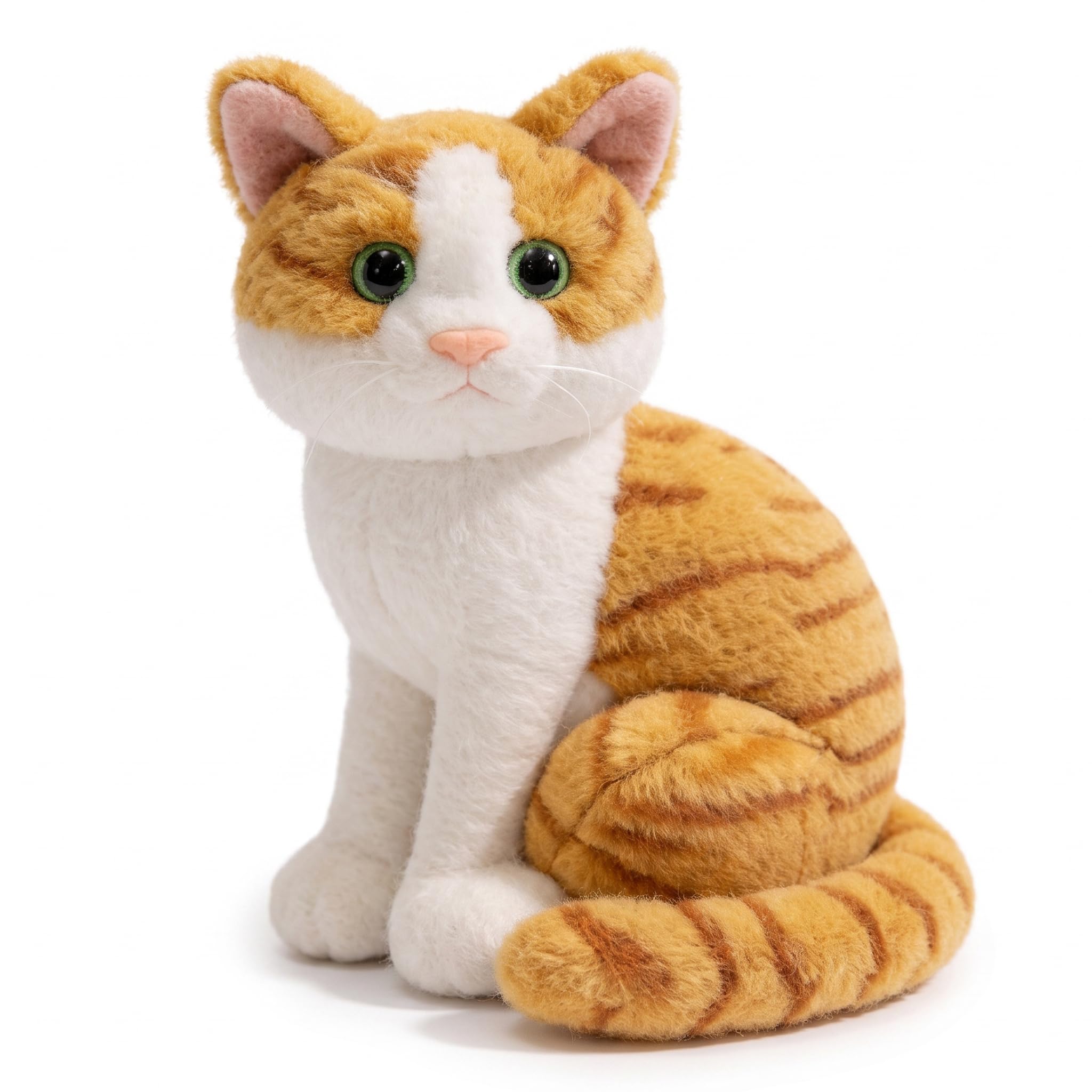 BeVistoso Stuffed Cat, Soft Lightweight Cuddly Cat Plush Toy, 26cm Style 5, Stuffed Animal