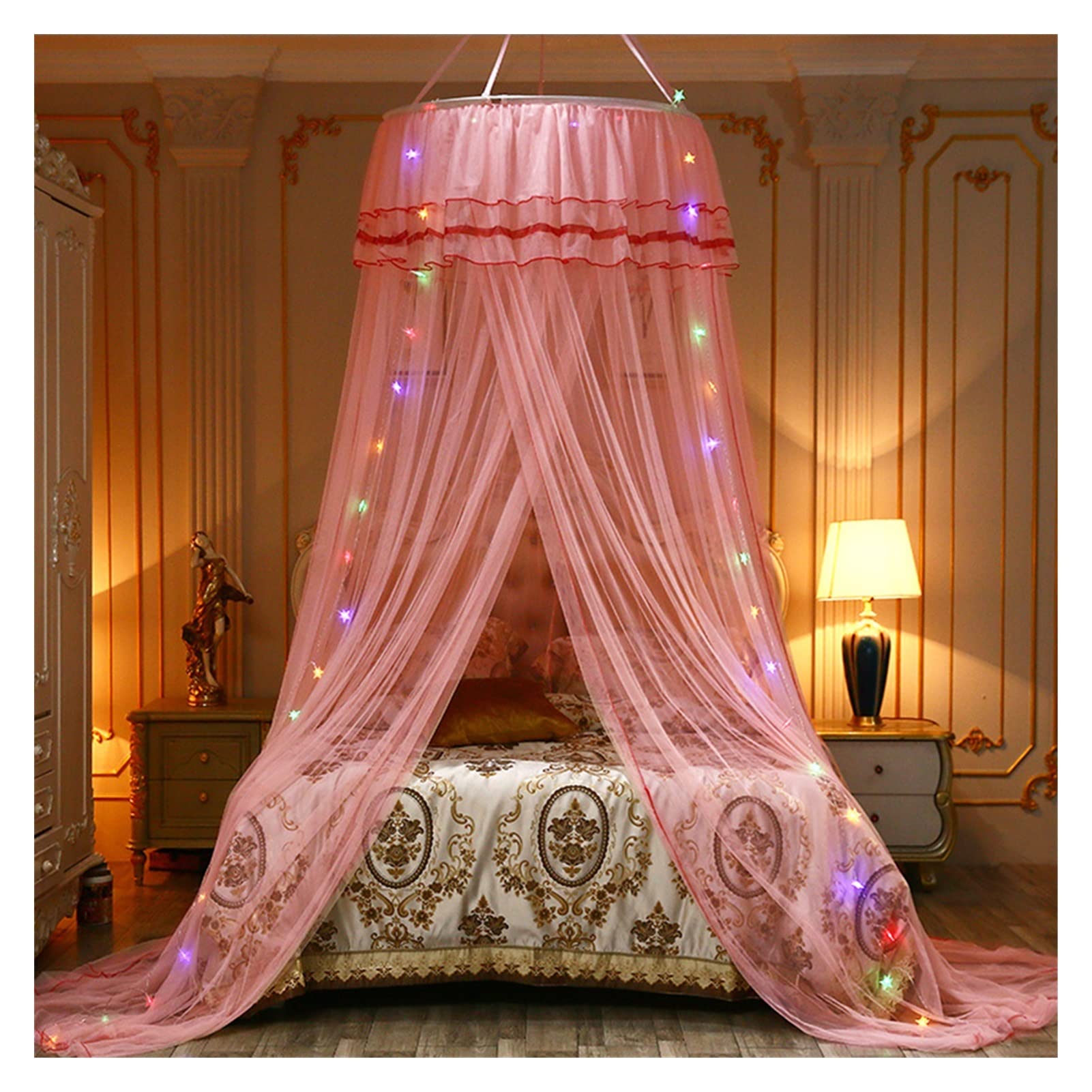 DXTFDHB Universal Dome Mosquito Mesh Net Easy Installation Hanging Bed Canopy Netting Naturals Bed