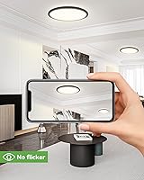 Vista 5 de zemty 1Pack 12 Inch LED Ceiling Light Flush Mount, 28W 3200lm Super Slim Flush Mount Ceiling Light Fixtures, 3000K/4500K/6000K Selectable Ceiling