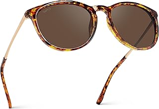 WearMe Pro Round Polarized Sunglasses for Women - UV400 Protection, Lightweight Frame, Vintage Retro Style