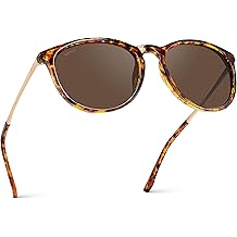 Round Polarized Sunglasses for Women - UV400 Protection, Lightweight Frame, Vintage Retro Style