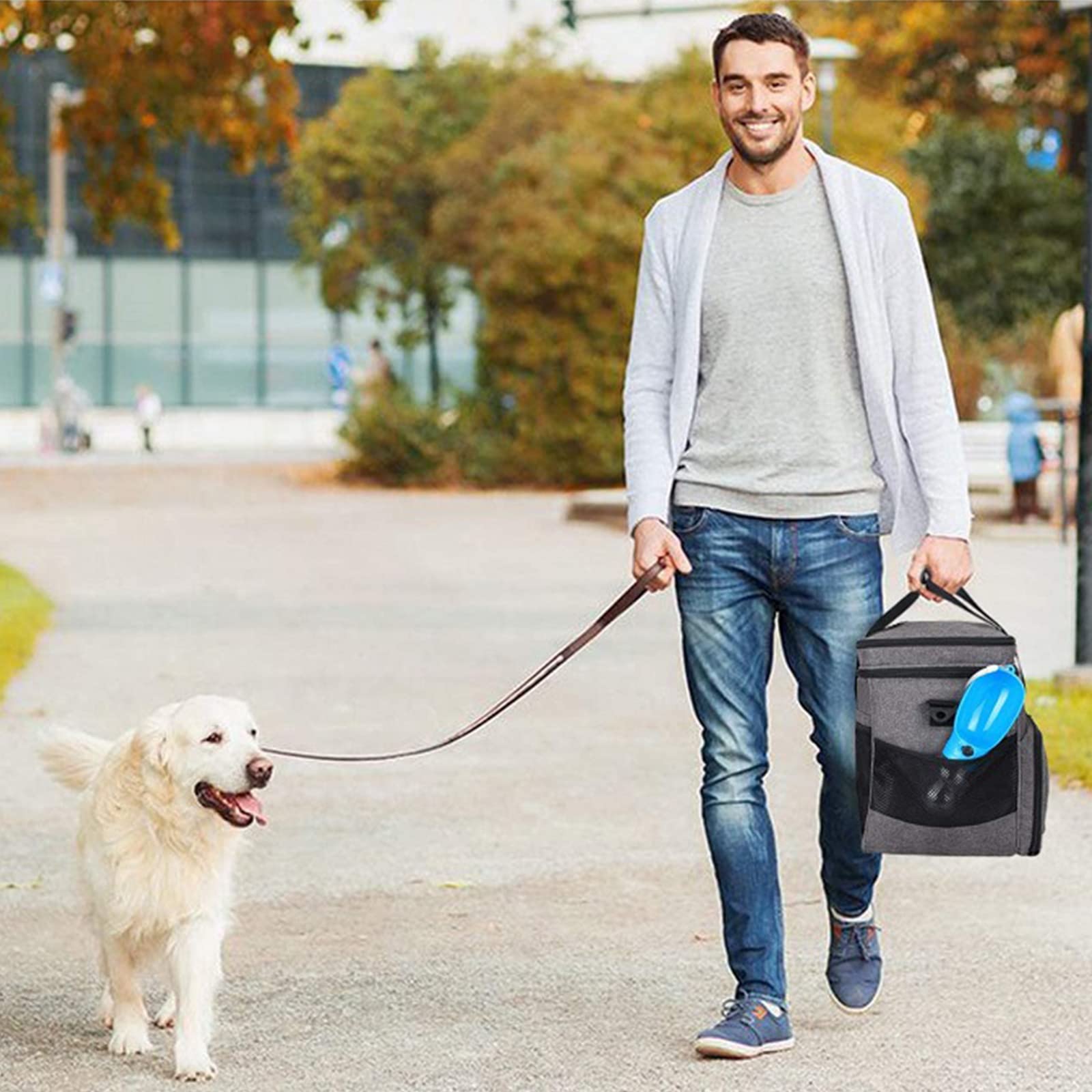 Hunde Reisetasche, Reisetasche Für Hundeausrüstung, Tragetasche Mit Multifunktions Tasche Und Schultergurt, Aufbewahrungstasche Für Hundezubehör, Leckereien, Spielzeug