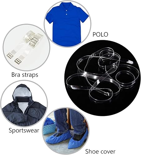 Miniatura 6 de BBTO Correa elástica transparente, ligera, elástica, transparente, para proyectos de costura de tela (33 yardas x 0.12 pulgadas)