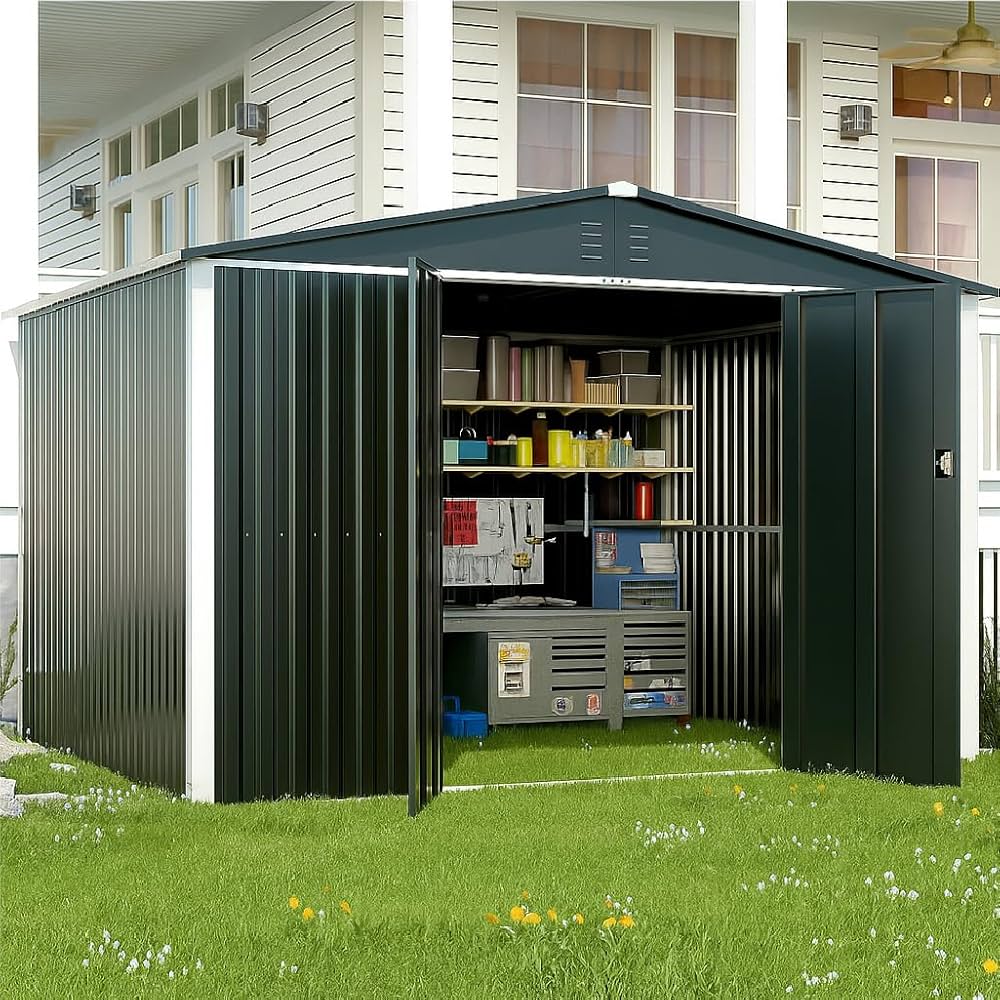 メタルシェッド 倉庫 Amazon | 物置 組立式 屋外 大型 倉庫 おしゃれ 幅290奥行230高