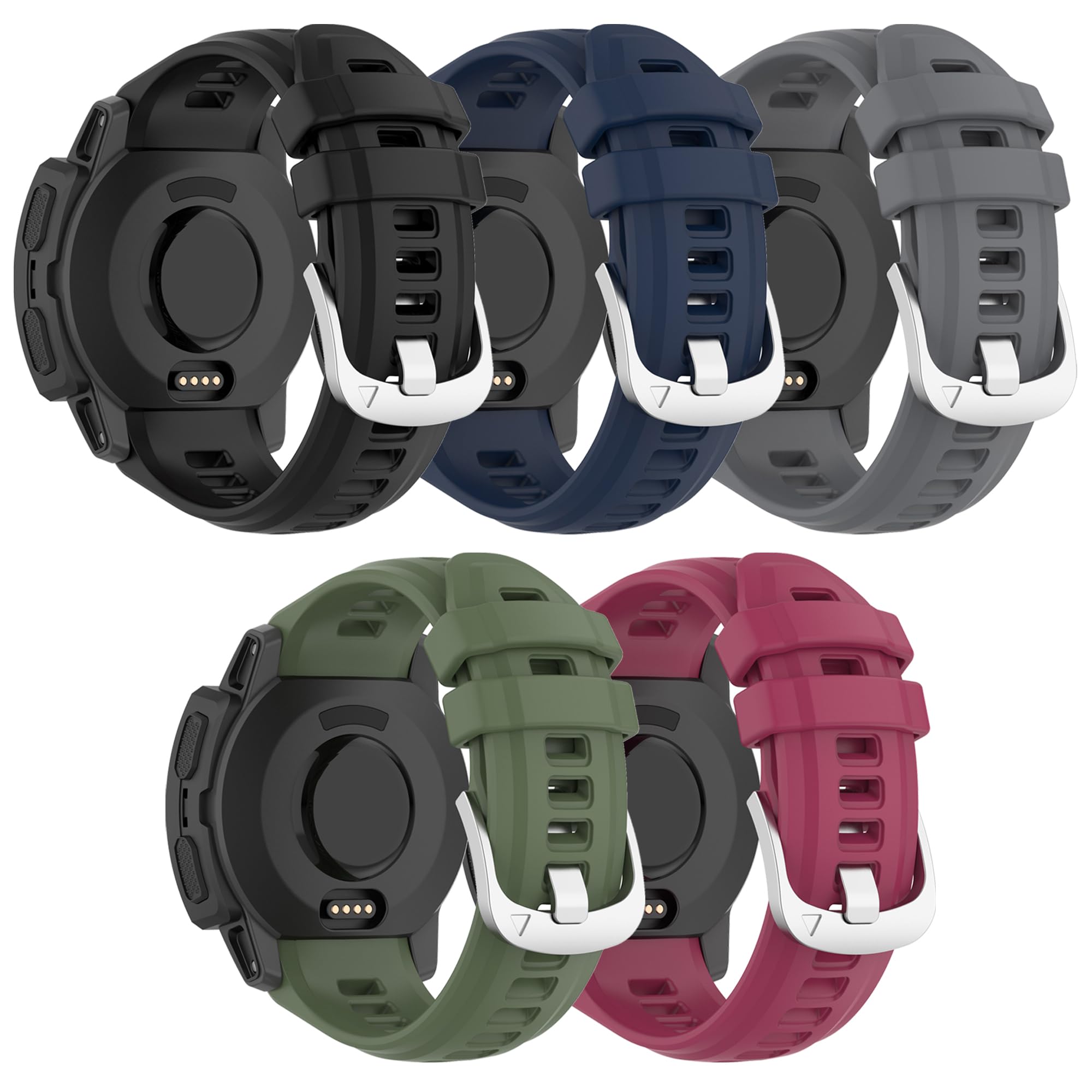 Correa para Garmin Instinct 2S, correa de repuesto de silicona suave para Garmin Instinct 2S Solar (sin rastreador)
