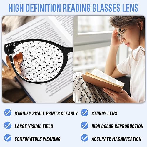 Miniatura 9 de Gafas de lectura redondas para mujer, retro, lectoras nerd, ligeras, modernas, 100, 125, 150, 175, 200, 225, 250, 275, 300, 325, 350, 375, 400, 500,