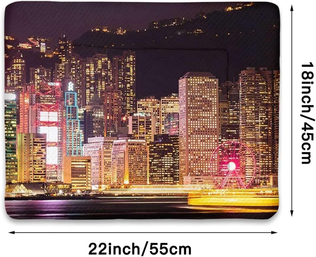 review Multicolor Thermal Pet Mat Bed Liner Dubai at Night Sky at Night Cityscape Luminous for Puppy Dog Cat Sofa Cushion Home Rug Keep Warm Sleeping Cover City 18