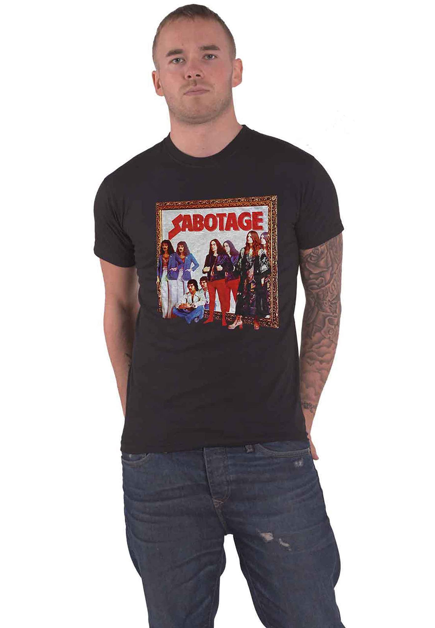 Rock Off Black Sabbath 'Sabotage' (Black) T-Shirt (Medium)
