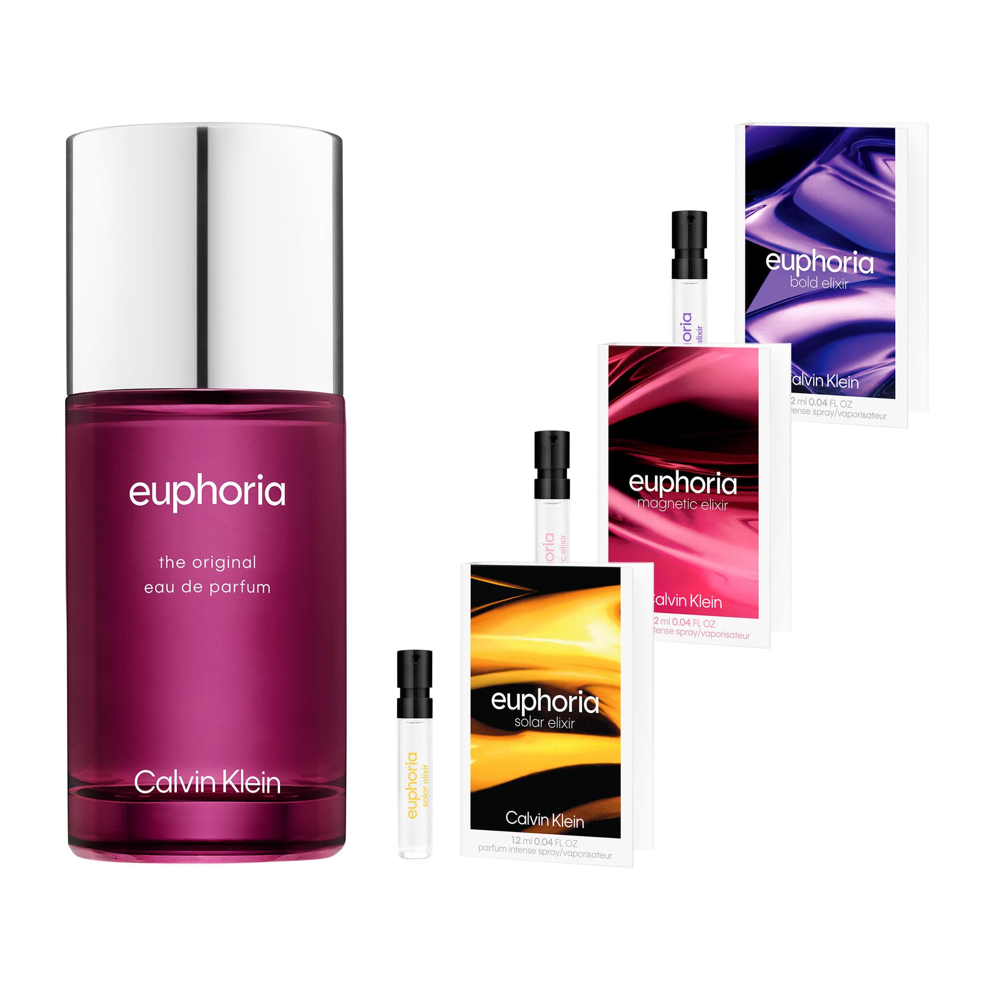 Calvin Klein Euphoria Eau de Parfum – Women’s Perfume – Long Lasting Fragrance - New bottle design. Same iconic scent. + Euphoria Elixir VOC Samples