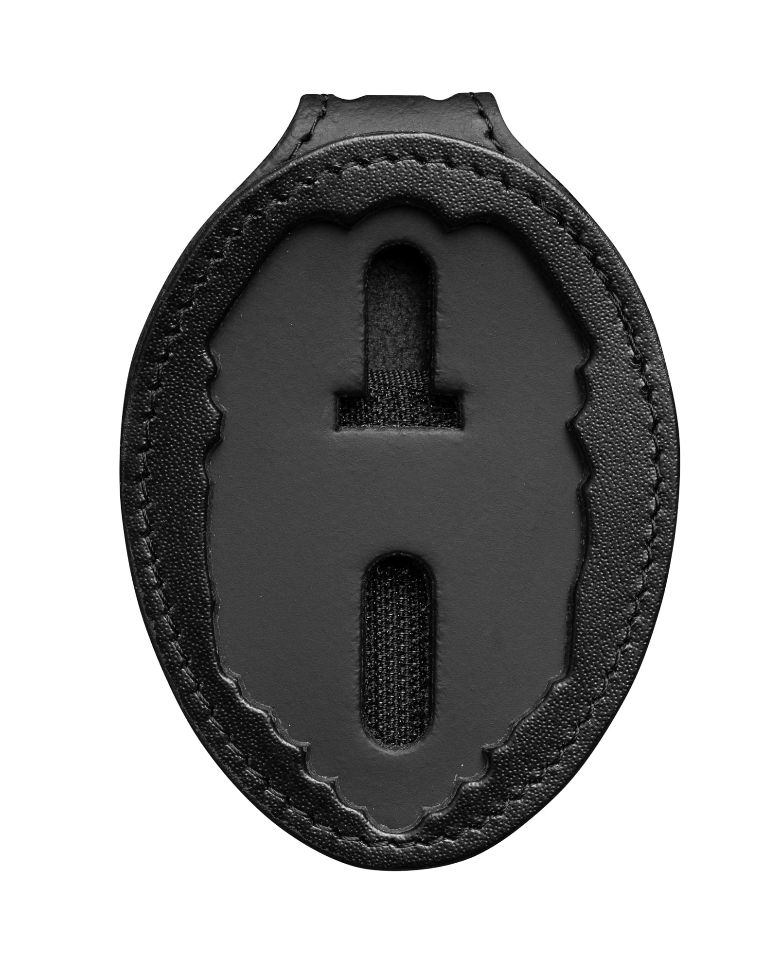 Perfect Fit Shield Wallets Florida and Connecticut Belt Clip Badge Holder with Neck Chain Black Leather (Cutout 189)