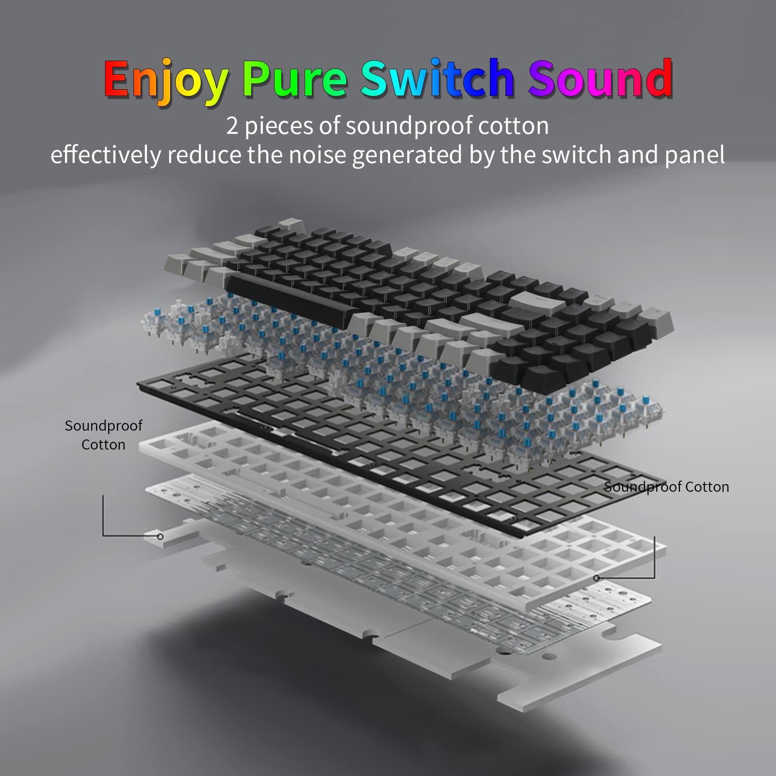 Amazon | E-YOOSO Z-19 メカニカルゲーミングキーボード 数字