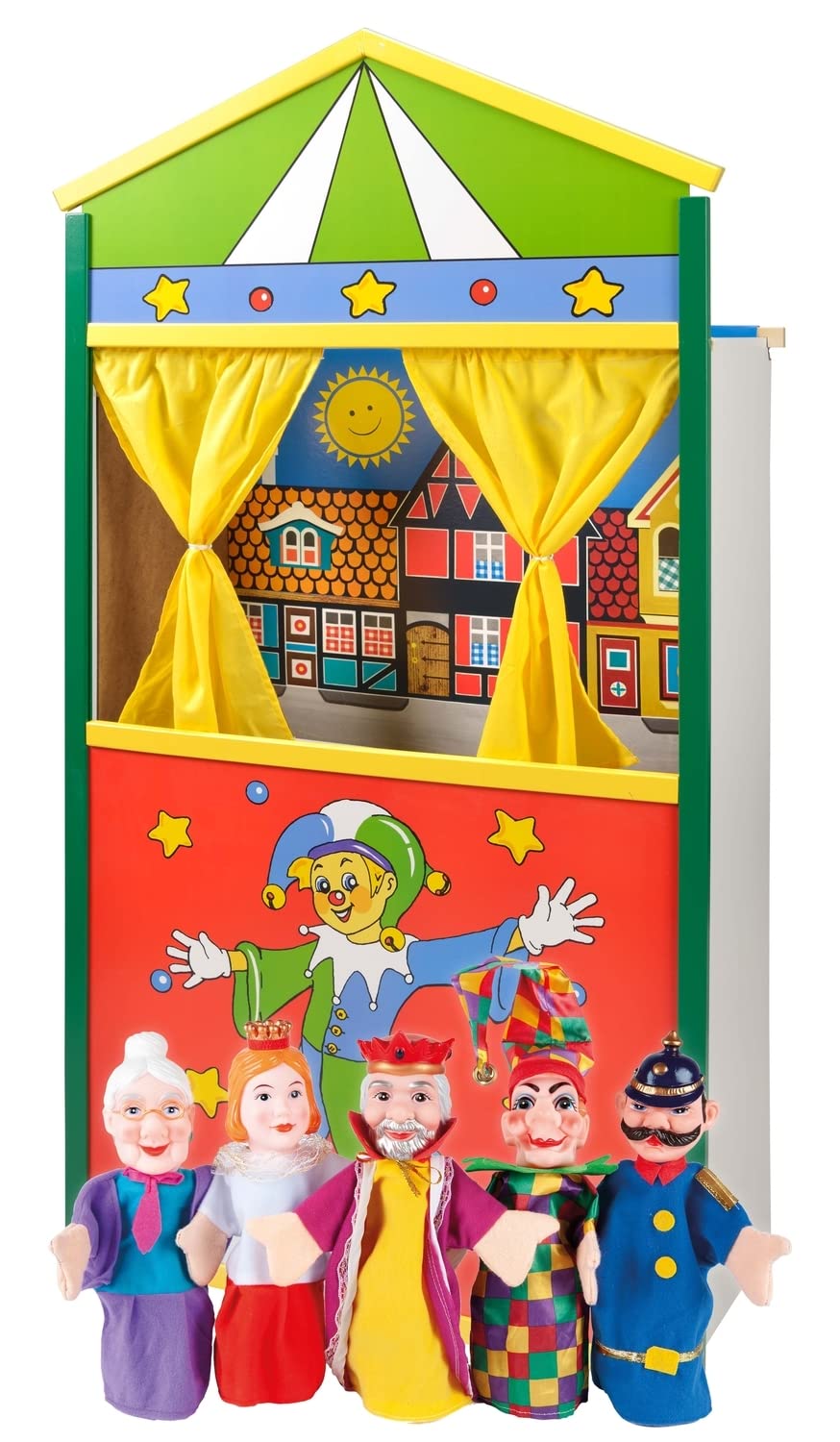 Buntes Puppentheater Kasperletheater aus Holz