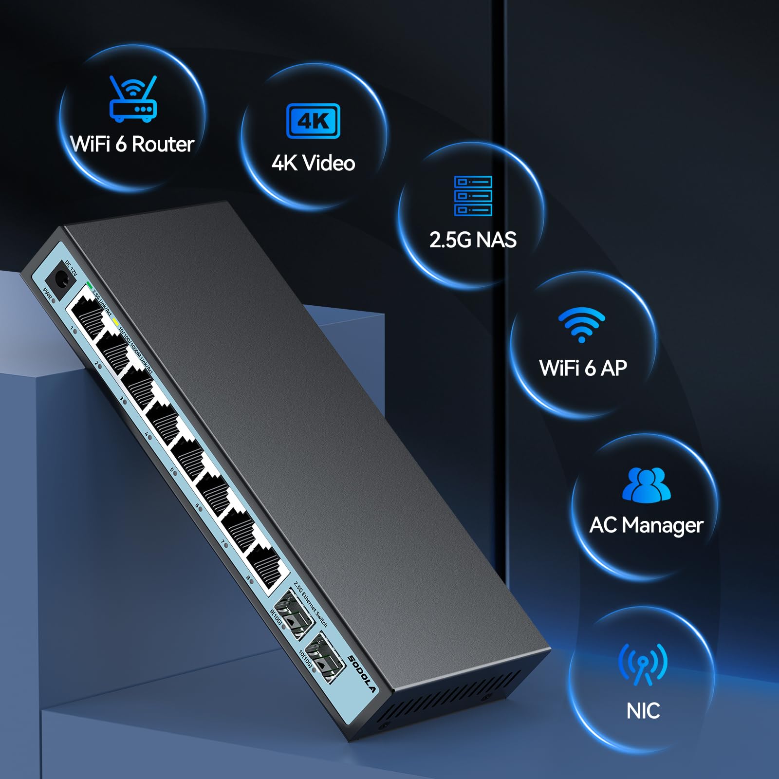 Amazon.co.jp: Sodola 2.5gbps スイッチングハブ 10ポート（8x2.5G
