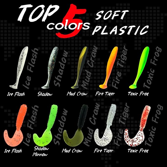 145PCS Fishing Tackle Box Kit with Tackle Included, Fishing Lures, Fishing Hooks & Fishing Accessories Kits for Freshwater Fishing Gear, Great Gifts for Fishingman