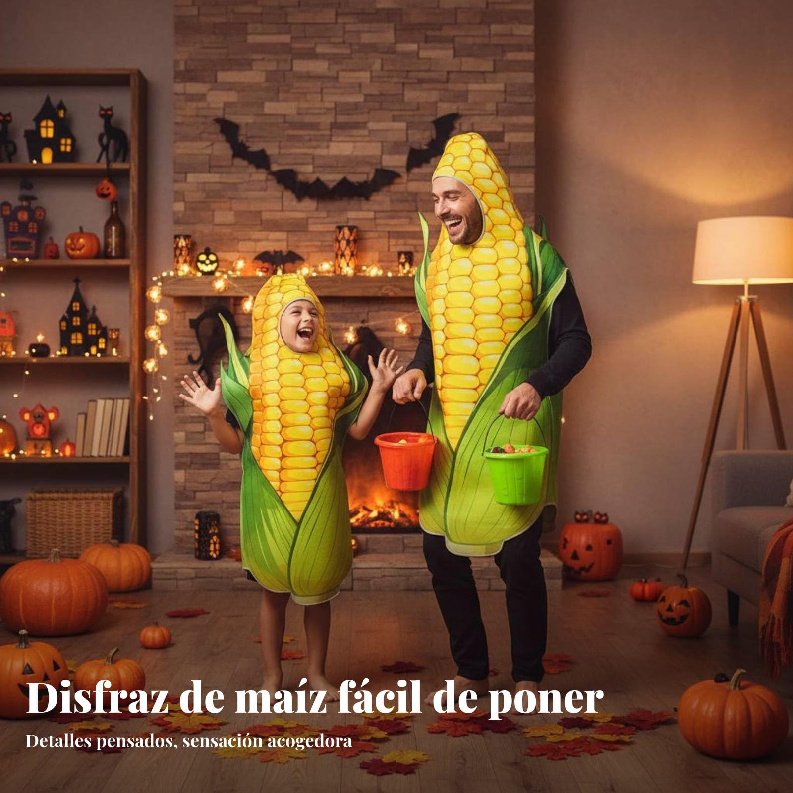 Disfraz de Maíz Adulto Vegetal Traje Alimenticio Mono sin Mangas Esponja Compuesta Transpirable Fácil de Vestir sobre la Ropa de, Maíz-Adulto