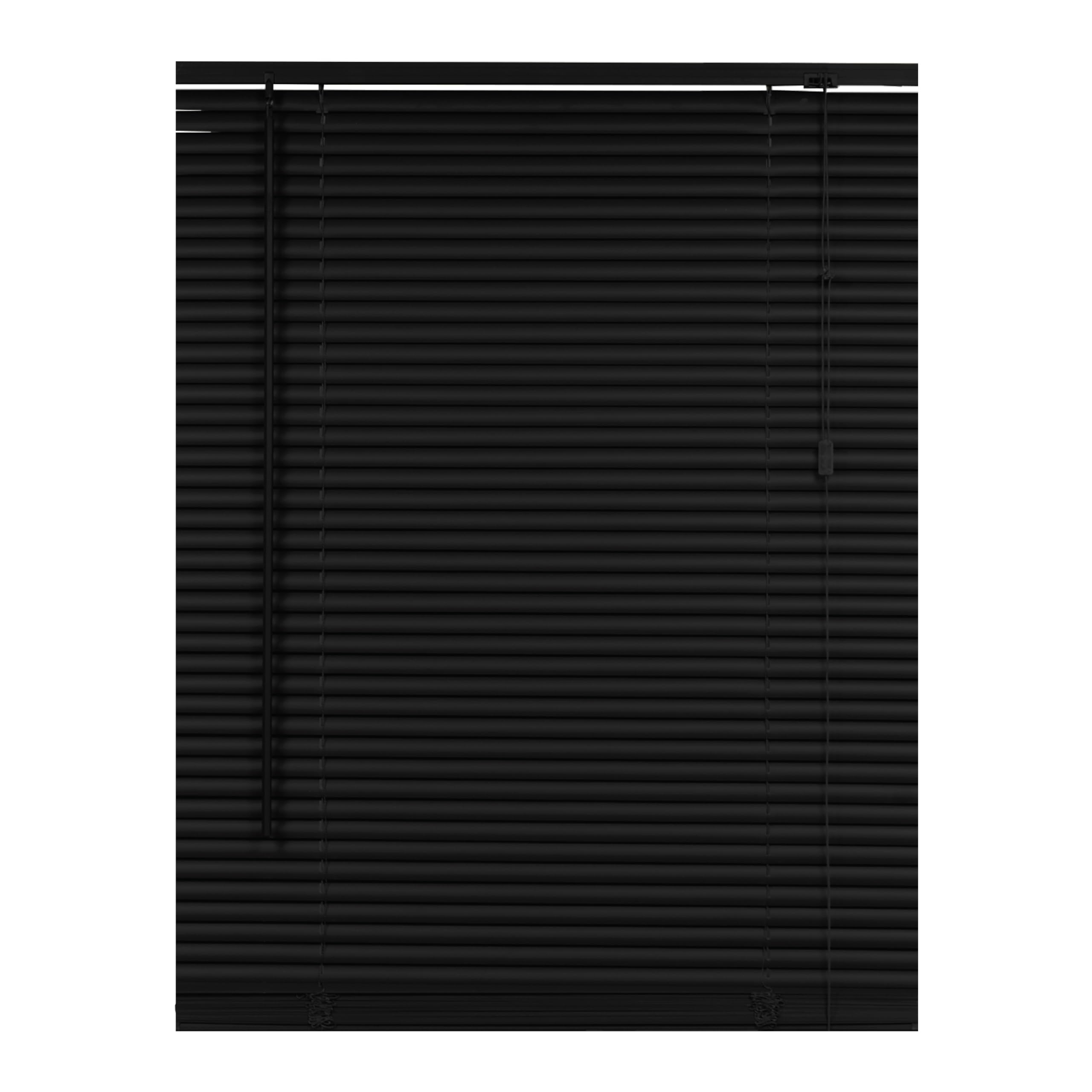 REHAN & CO Custom Made to Measure PVC Venetian Blinds 25mm Thin Slats Shutter Blinds Window Treatments Child Safe Home Office Window Blinds (Black, 60W x 150H cm)