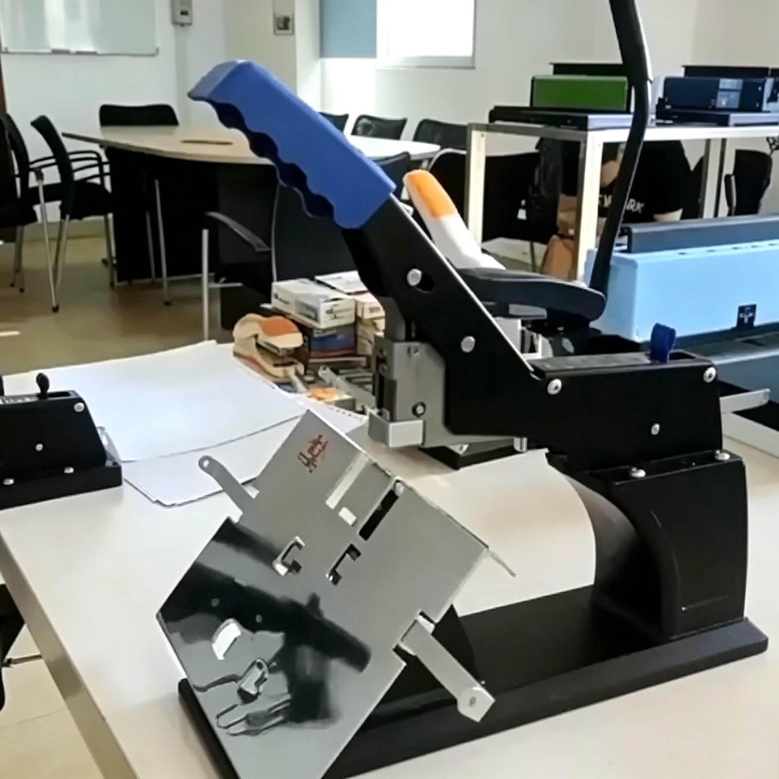 Máquina Grapadora Y Plegadora De Folletos, Capacidad Para 60 Hojas, Grapadora Plana De Sobremesa A3 De Alta Resistencia, Grapadora Manual De Sobremesa Para Folletos, Máquina De Encuadernación De