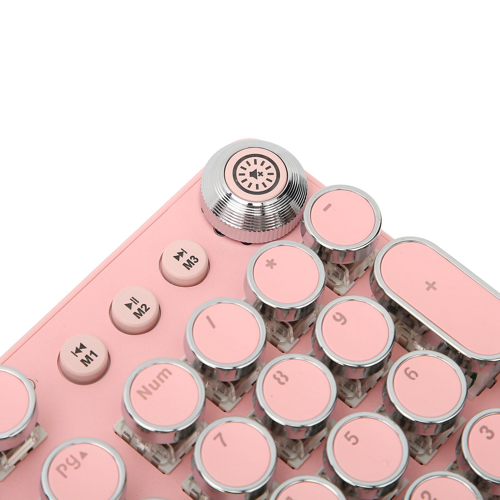 Jiawu Tastiera Meccanica 104 Tasti Interruttore Blu, Tastiera da Gioco Cablata con Albero Meccanico Reale, Copritasto Punk a Iniezione a Due Colori con Modalità Multi Luce per PC Gamer (902-7 rosa