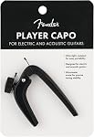 Fender Player Guitar Capo for Acoustic and Electric Guitars, Adjustable Tension, Black