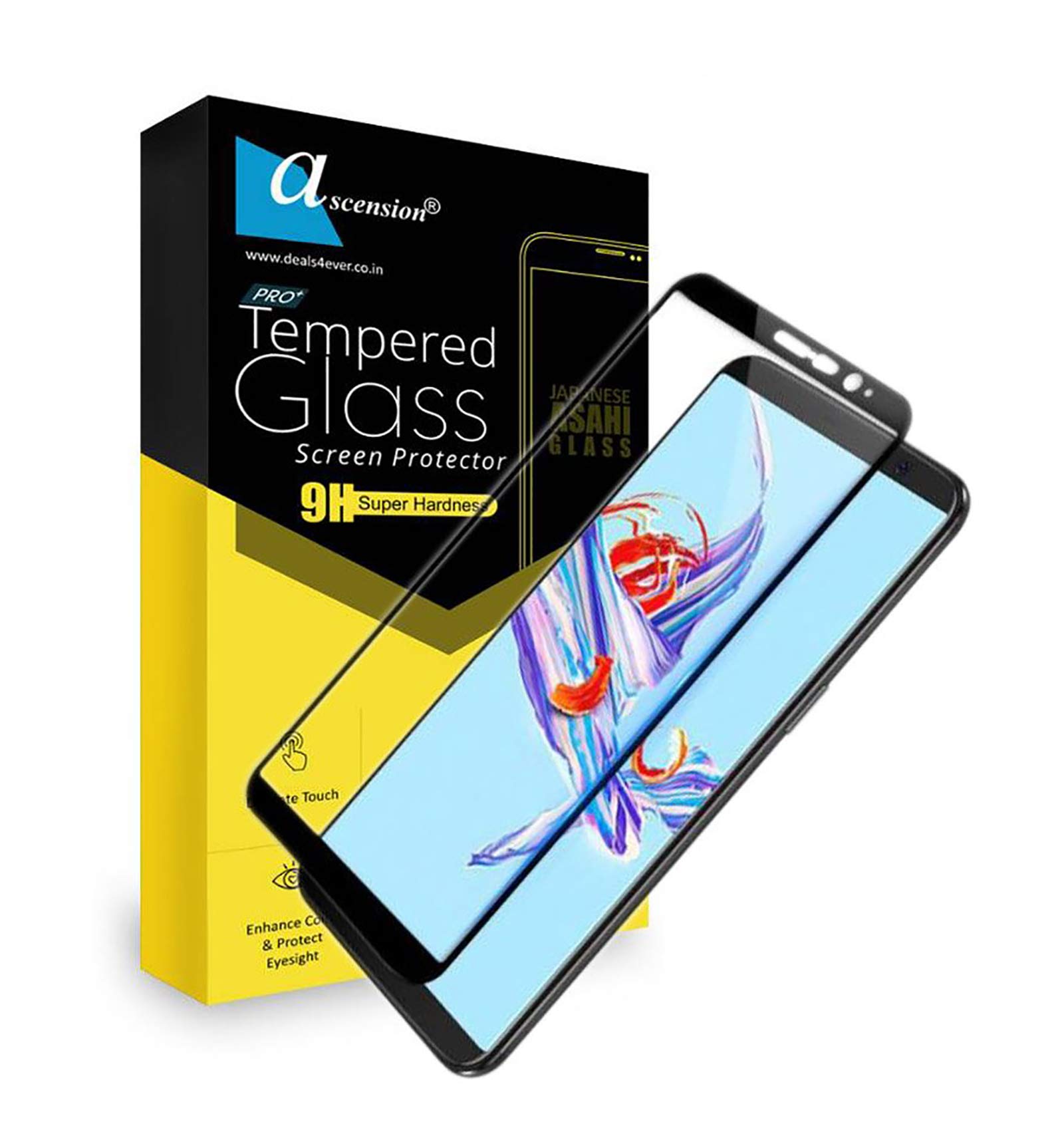 ascension Tempered Glass For One Plus 5t (Black) Edge to Edge Full Screen Coverage with Easy Installation Kit (Pack of 2) (B07BLYXW9C) Amazon Price History, Amazon Price Tracker