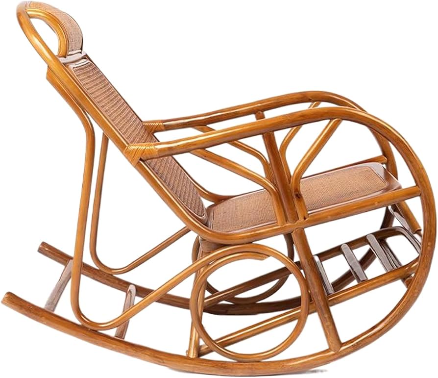 Amazon｜籐天然高級アーム パティオロッキングチェア、天然籐