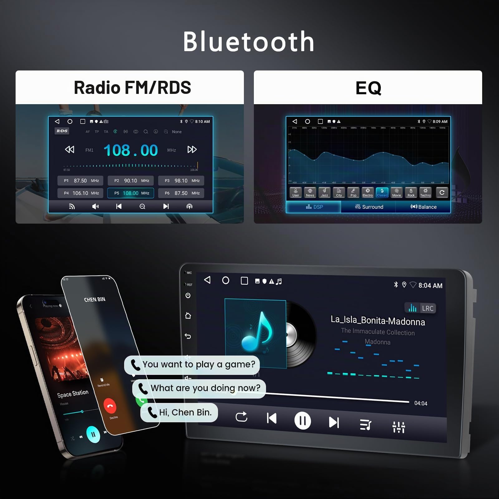 2GB 64GB Android Autoradio per Opel Astra/Zafira/Antara 2006-2010 Radio Wireless Carplay Android Auto, Hodozzy 9 Pollici Touch Screen, Navigazione GPS WiFi, Bluetooth,FM/RDS EQ, 2 Din Radio per Opel