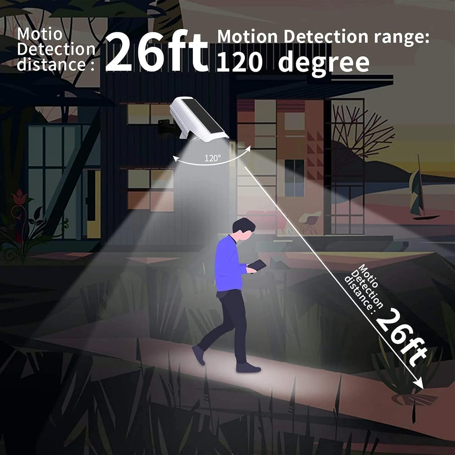Illustration of motion detection range