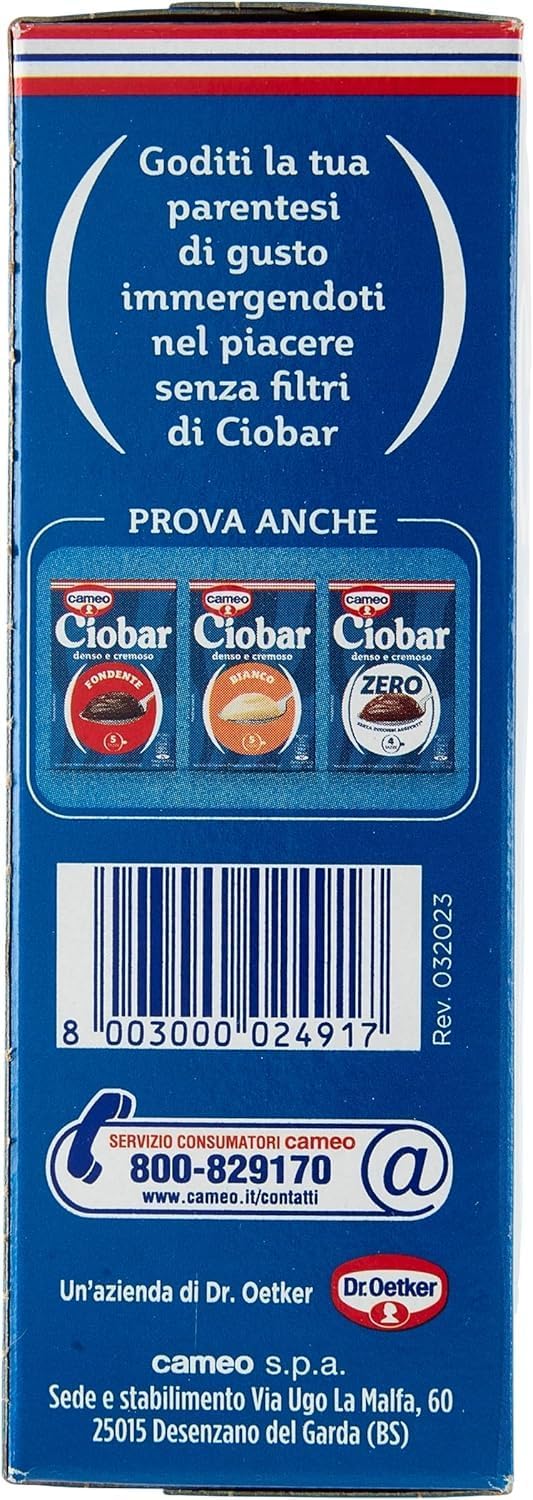 Italian Gourmet Ciobar Classico Chocolat Cameo – Chocolat Chaud Épais & Crémeux, Préparation en Poudre pour Boisson Cacao, Lot de 6 x 125 g (750 g) + Italian Gourmet Polpa