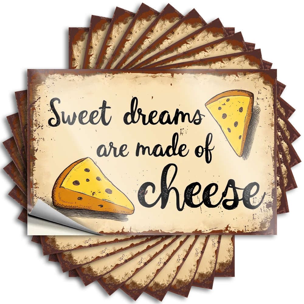 Tiny, Saying Water Sweet Dreams are Made of Cheese. | Paw Best(6X9CM)