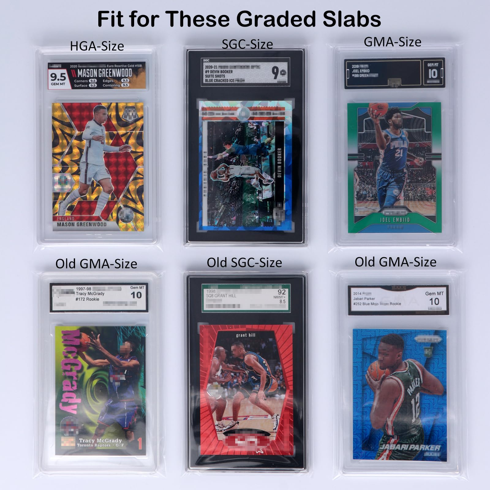 Amazon.com: Rayvol Resealable Graded Card Sleeves for SGC-Sized Slabs,  Exact Fit Sleeves for SGC-Sized Graded Slabs and Similar (90pcs) : Toys &  Games