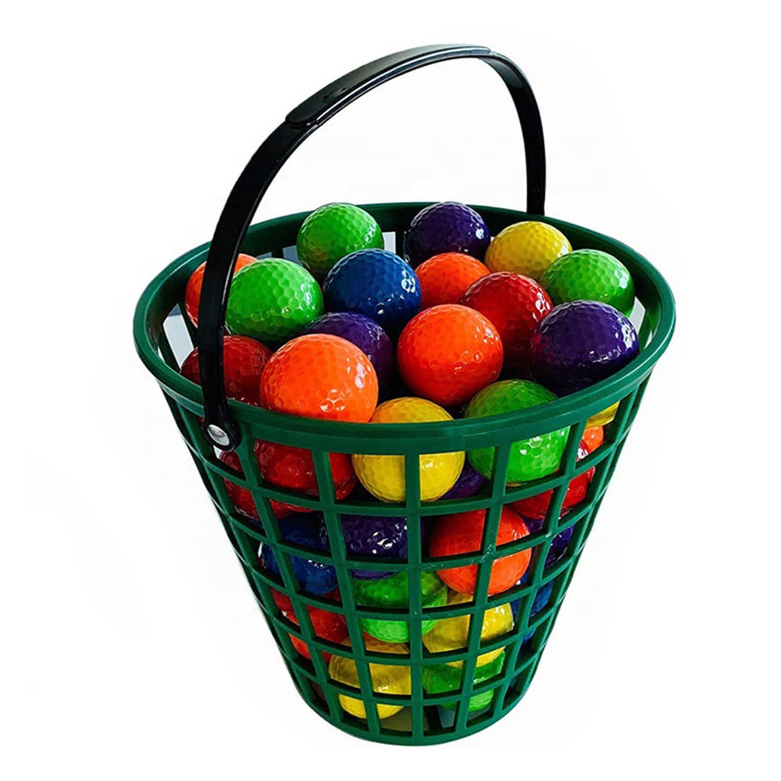 CHENZILIN Unbreakable Golfs Ball Basket Carrying Bucket Holder with Handle for Practice Storage Course Driving Ranges