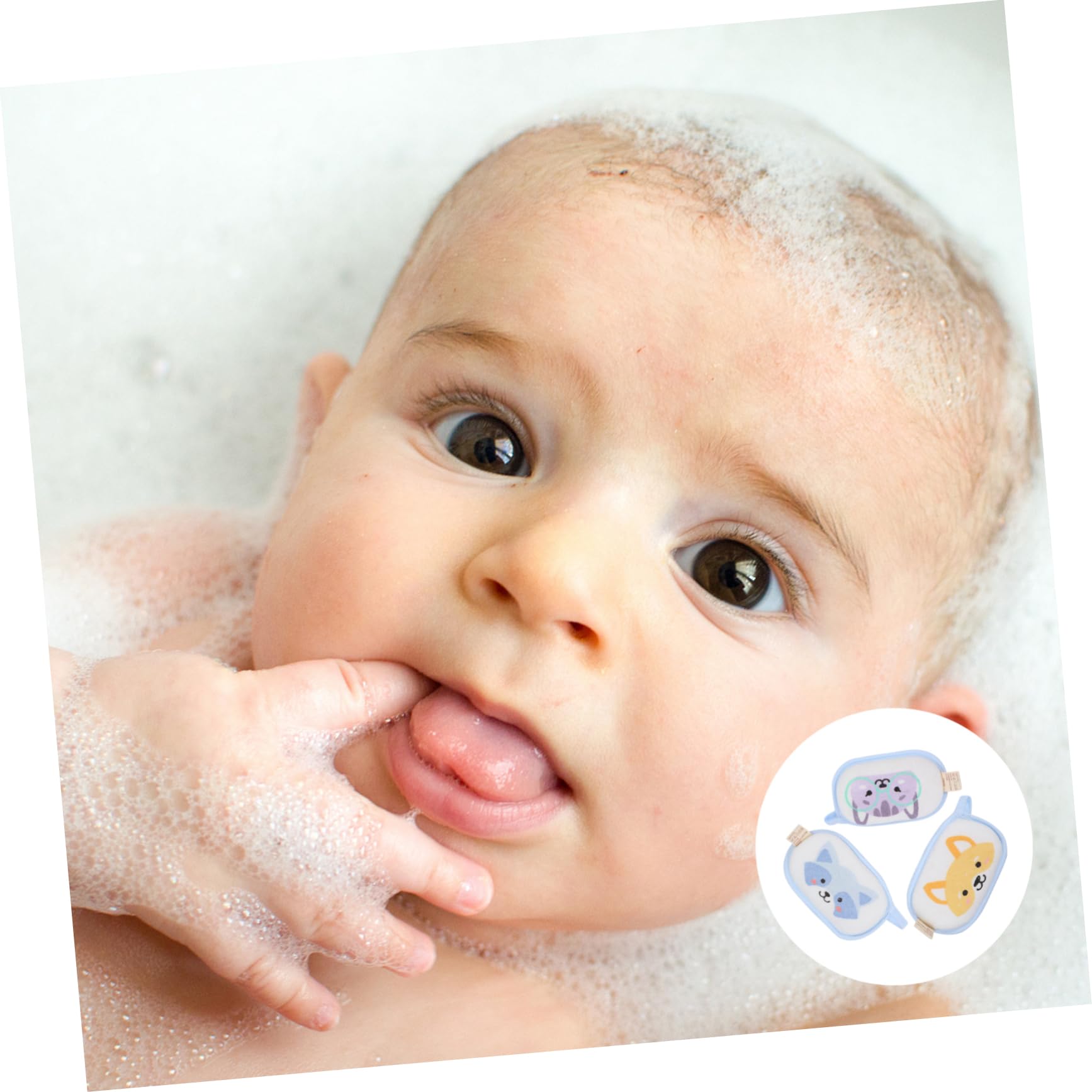 WRITWAA 3pcs Bath Sponge Newborn Bathing Sponge Sponge Babies Sponge Bath Soft Bath Sponge for Shower Sponge Ultra Kiddie Bath Sponge Cotton