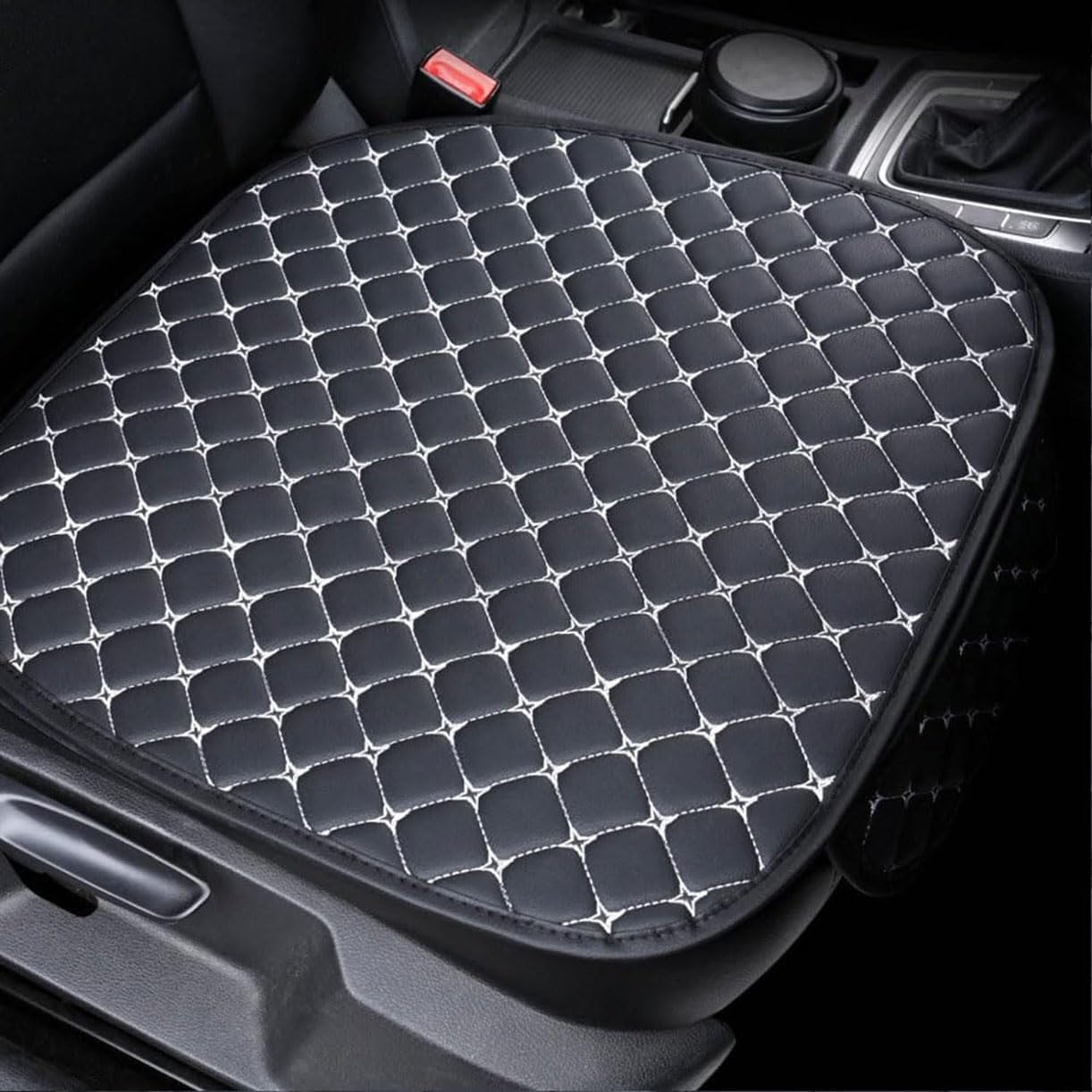 Cuscino per Sedile Auto, Cuscino per Sedile conducente, Uso per Sedia da Ufficio per Auto a casa, per VW Touareg 2019-2023,A-Blackbeige