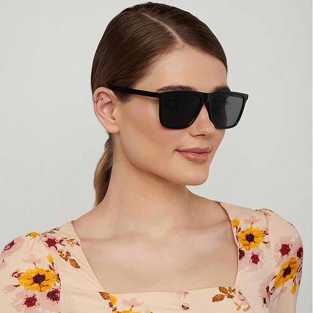 ま*ー様 CVTVLIST SUNGLASSES Black Lens Clea Vincent Chase By Lenskart | Black Grey Full Rim Square