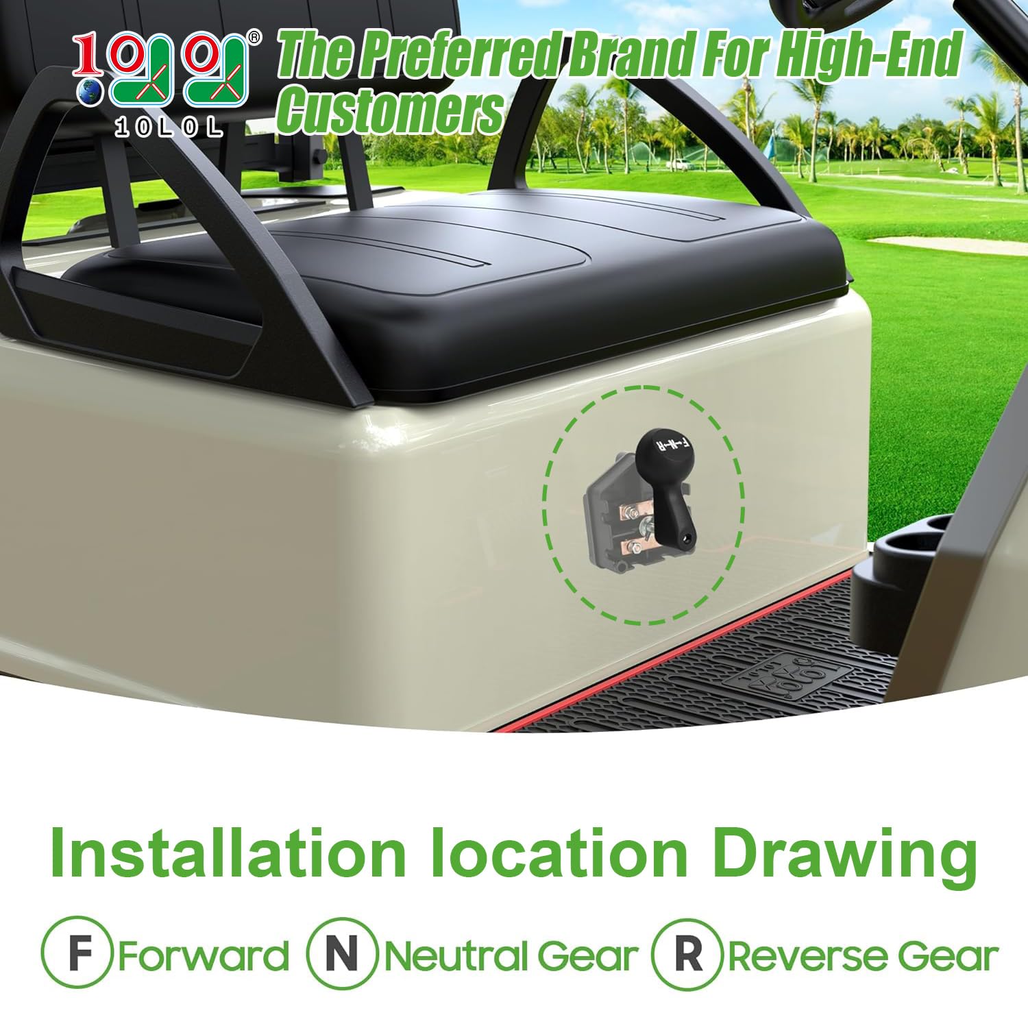 10L0L Heavy Duty Forward and Reverse Switch for Club Car DS 1996-up 48V Powerdrive System Golf Cart, OEM# 101753005 102250201 101979101 1014808 1012987