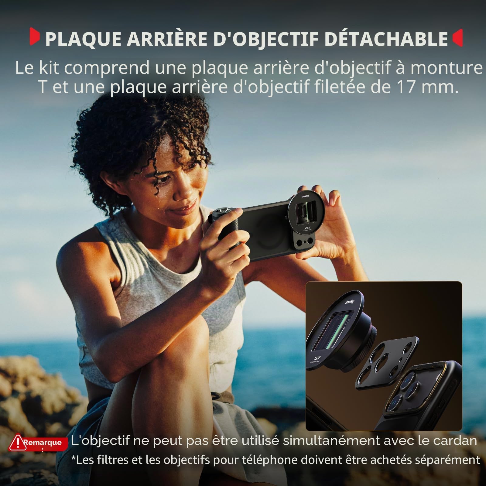 SMALLRIG Kit de Coques FilMov pour iPhone 17 Pro Max, Coque Magnétique avec Béquille Réglable, Plaque Arrière pour Objectif et Support MagSafe, Stabilisateur pour Téléphone, DJI, Insta360-5551
