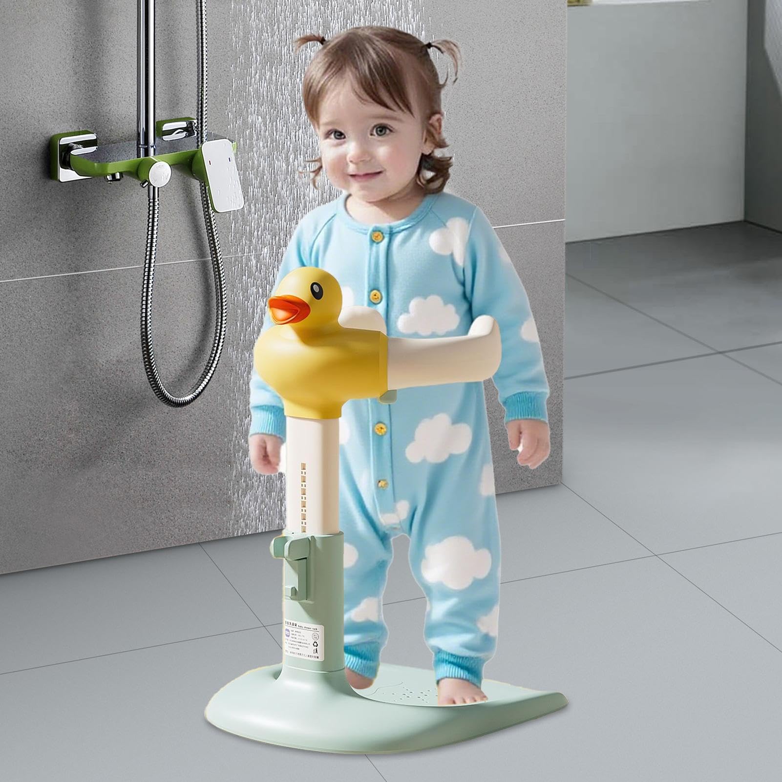 Soporte De Pie Para Baño De Bebé - Baño De Pie Para Bebés | Altura Ajustable con Base Antideslizante para Bebés de 6 a 24 Meses