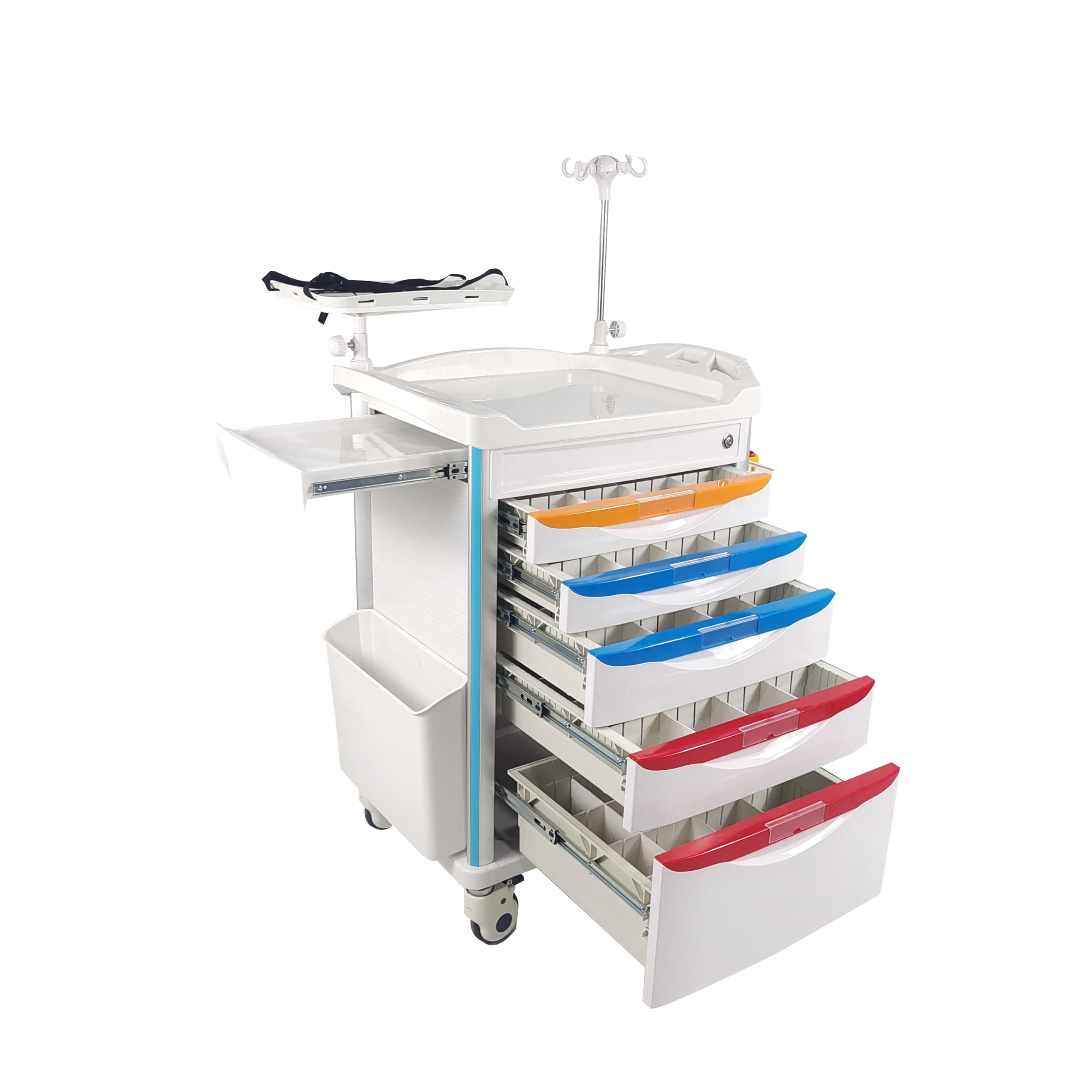 Notwagen mit 5 Schubladen Mobile Medical Notfall Trolley Crash Cart
