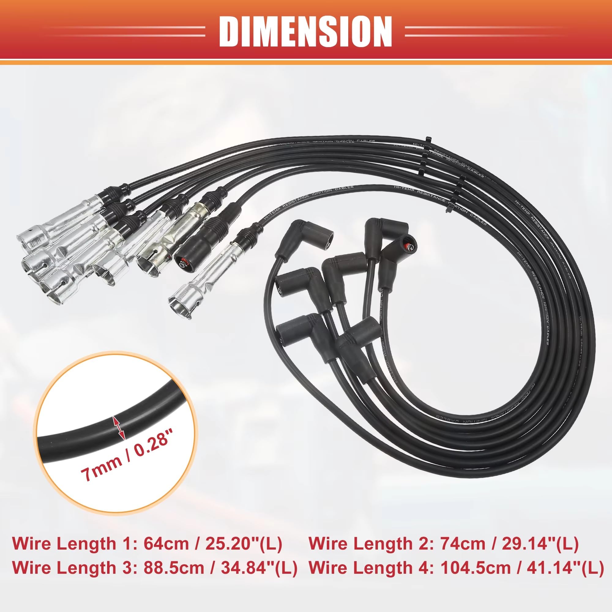 Cavi candela Per Benz per 280 L6 2.8L W114 1973-1976